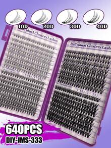 640 sợi mi giả đơn, mi giả hình lá phong uốn cong chữ D, mi giả hình mắt mèo uốn cong chữ D mới 9-16mm, mi giả dày hình lá phong mùa thu, bộ dụng cụ nối mi tự làm, tạo hiệu ứng trang điểm tự nhiên, siêu dày, thông minh, siêu mềm và nhẹ, mi giả đơn có thể tái sử dụng. - Nhiều màu - Xem 12