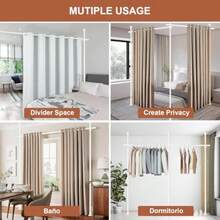 KCB Biombo Separador de EspaciosDivisor de Habitacion Biombos Separadores de Ambiente Mamparas Divisorias 1.2m-3m de Alto 1.6-3.2m de Ancho para Apartamentos Oficinas Dormitorios - Blanco - Ver 6