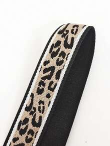 Leopard Print Color Blocking Thick Strap With Adjustable Length, Shoulder Crossbody Strap, Multifunctional Water Cup Shoulder Strap - Silver - View 2
