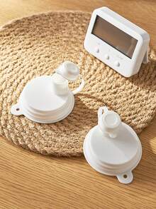 1pc Easy Pull Can Dust Cover, Beverage Bottle Sealing Lid, Portable Drink Bottle Cap - White - View 5