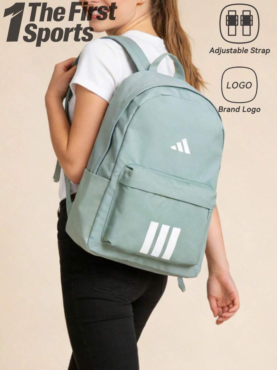 Adidas ESS 3S BARS BP Casual Backpack, Unisex Retro Classic Durable Comfortable Backpack, Suitable For Commuting, Outdoor, Travel, Large Capacity Student Backpack KQ7970