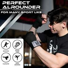 Guantes de Boxeo de Gel para Manos MMA 75 cm Largo Acolchados elásticos Saco Boxeo rápido Entrenamiento Muay Thai Vendas para Hombres Mujeres y niños - Amarillo - Ver 6