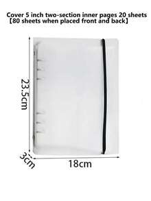 Transparent Frosted Binder Sleeves, Financial & Life Organizer Notebook, Transparent Loose-Leaf Invoice Document Folder, PP Outer Shell File Bag Office Supplies, Sealed Document Organizer File Folder, DIY Scrapbook Storage - Multicolor - View 7