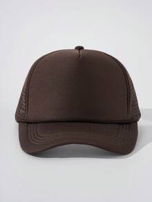 1顶纯色网眼棒球帽，可调节户外防晒休闲帽，适合春秋季旅行、海滩、Y2K风格、夏季、假日佩戴 - 棒球帽 - 查看 32