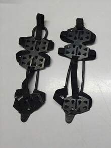 1双24齿防滑冰爪 - 不锈钢冰雪鞋套，适用于徒步、登山和狩猎 - 彩色 - 查看 11