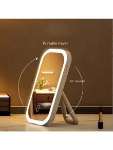 Gương trang điểm LED, gương trang điểm có đèn với 3 chế độ chiếu sáng, gương trang điểm gấp gọn di động, pin sạc 320/300mAh, quà Giáng sinh cho phụ nữ - Nhiều màu - Xem 8