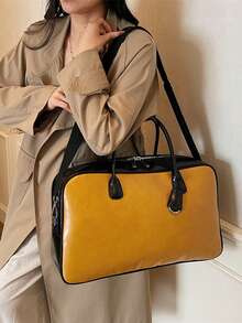 Geantă de yoga și sală nouă 2025 – Geantă de călătorie elegantă, multifuncțională, cu strasuri, capacitate mare. Design preferat, perfectă pentru călătorii, antrenamente, fitness și vacanțe. - Galben - Vizualizare 5