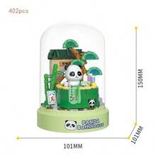 Cartoon Panda Building Blocks Cute Educational Toy Gift For Family And Friends Small Particle Assembly Blocks Birthday Gift Customized As Decoration - Multicolor - View 6