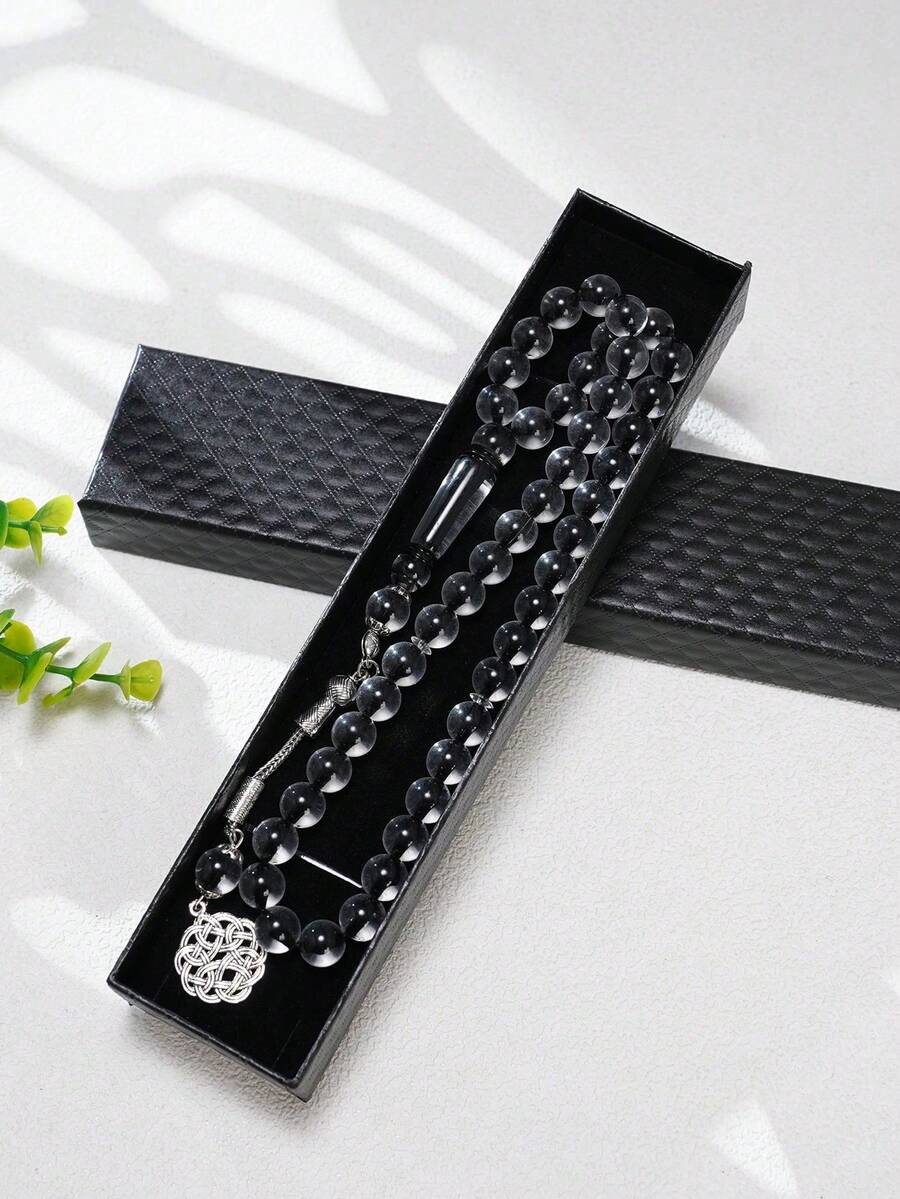 45颗透明亚克力念珠礼盒装，穆斯林祈祷念珠，中东念珠，日常使用 - 彩色 - 查看 1