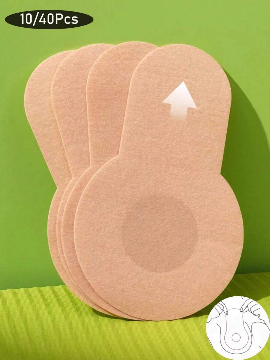 10Pcs/40Pcs Disposable Invisible Nipple Covers Tape – Self-Adhesive Traceless Anti-Bump Lifting Pads For Women - Multicolor - View 1