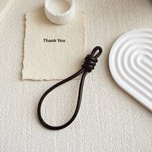 INS Style Leather Rope Pendant Accessories, DIY Doll Doll Keychain, Handmade Braided Rope Phone Wrist Strap - Multicolor - View 18