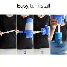 1 pièce Pompe à eau manuelle, distributeur d'eau en bouteille, pompe à eau manuelle - pompe à eau manuelle portable, sans batterie ni alimentation électrique nécessaire, eau potable en bouteille propre et hygiénique, distributeur manuel amovible avec tube souple, convient pour la maison, le bureau, les voyages et l'extérieur, dispositif de pompage d'eau portable, accessoire de barbecue d'extérieur - Multicolore - Voir 11