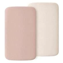 2 件装棉纱布床边婴儿床单，33x20 英寸，超柔软透气，适合男婴和女婴，婴儿礼物 - 彩色 - 查看 13