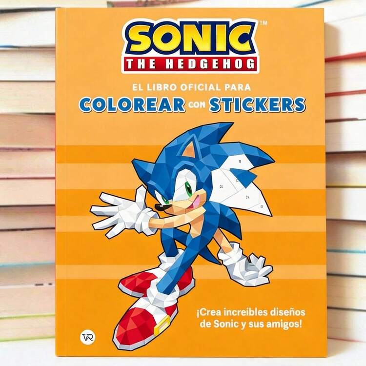 SONIC: El libro oficial para colorear stickers VR Editoras (Libro Original) - Libro único - Añade 2