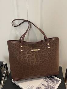 Large Capacity Handbag For Women, New Minimalist Commuter Shoulder Tote Bag - Coffee - View 9