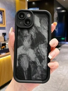 Graffiti Painted Groove Black Thick Precision Hole Minimalist Anti-Drop Thick Phone Protective Case, Compatible With IPhone 17/17 Pro Max, 16/16 Pro/16 Pro Max, 16 Plus, 15 XR/7/8, 15 Pro Max, 12 Pro Max, 13 Pro Max, 14 Pro Max, 13, 14, 11, 12, P14, P11, P12, XS, XR, 7/8P, 7/8G, ES2, Redmi, - Multicolor - View 9