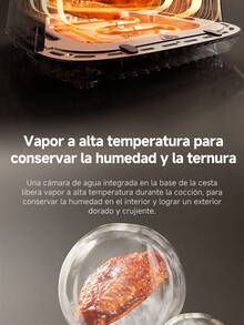 Freidora de aire Dreame, con ventana de visualización, capacidad de 7.6L, tecnología de calentamiento Dual Vortex™ + inyección de vapor, cocción rápida, 8 preajustes, cocción saludable sin aceite para toda la familia, control táctil LED, botón +1 minuto, potencia de 2800W. Tema navideño de cocina, suministros de cocina, freidora de aire - Ver 6