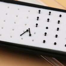 40pcs Minimalist Stainless Steel Gold Nose Rings - Gold - View 10