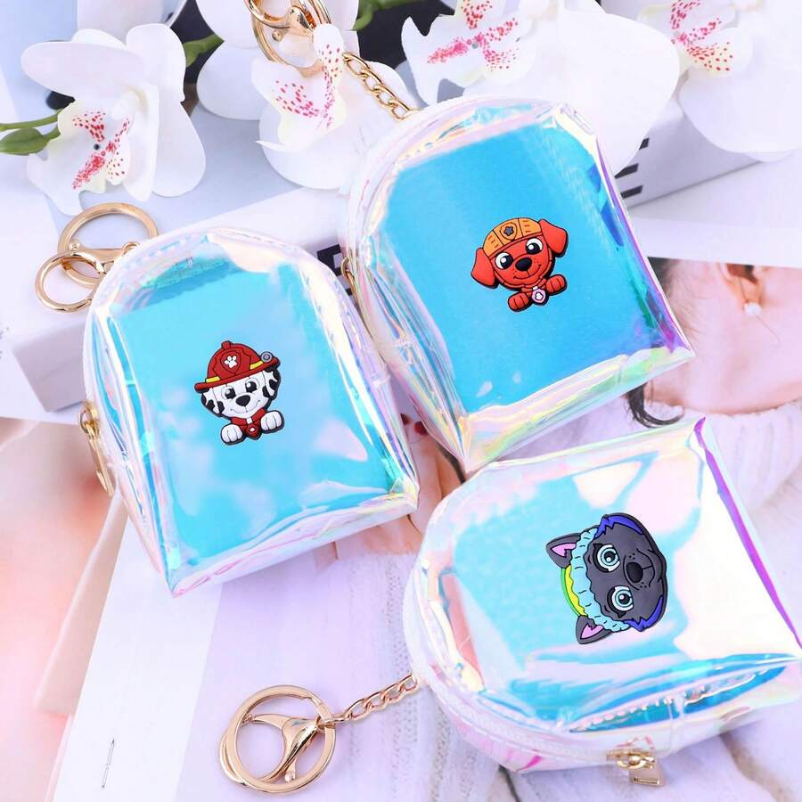 汪汪队闪亮钥匙包 | 汪汪队时尚闪亮卡包 | 汪汪队创意闪亮钱包 | 创意包包，适合日常使用、派对礼物 | 日常派对礼物创意包 - A - 查看 1