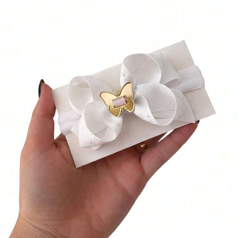 Baby Hair Accessory: The Perfect Bow For Photoshoots And Special Moments - 白色 - 查看 1