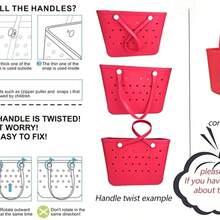 [Rubber Beach Bag] Extra Large Rubber Beach Bag Tote Bag | For Women Large Sandproof Travel Tote Bags For Beach Outdoor Sports - Yellow - View 2