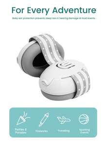 1PC Baby Earmuffs Noise Cancelling Infant Ear Protection Headphones With Adjustable Headband , Ideal For Travel, Airplane & Festivals - Multicolor - View 4
