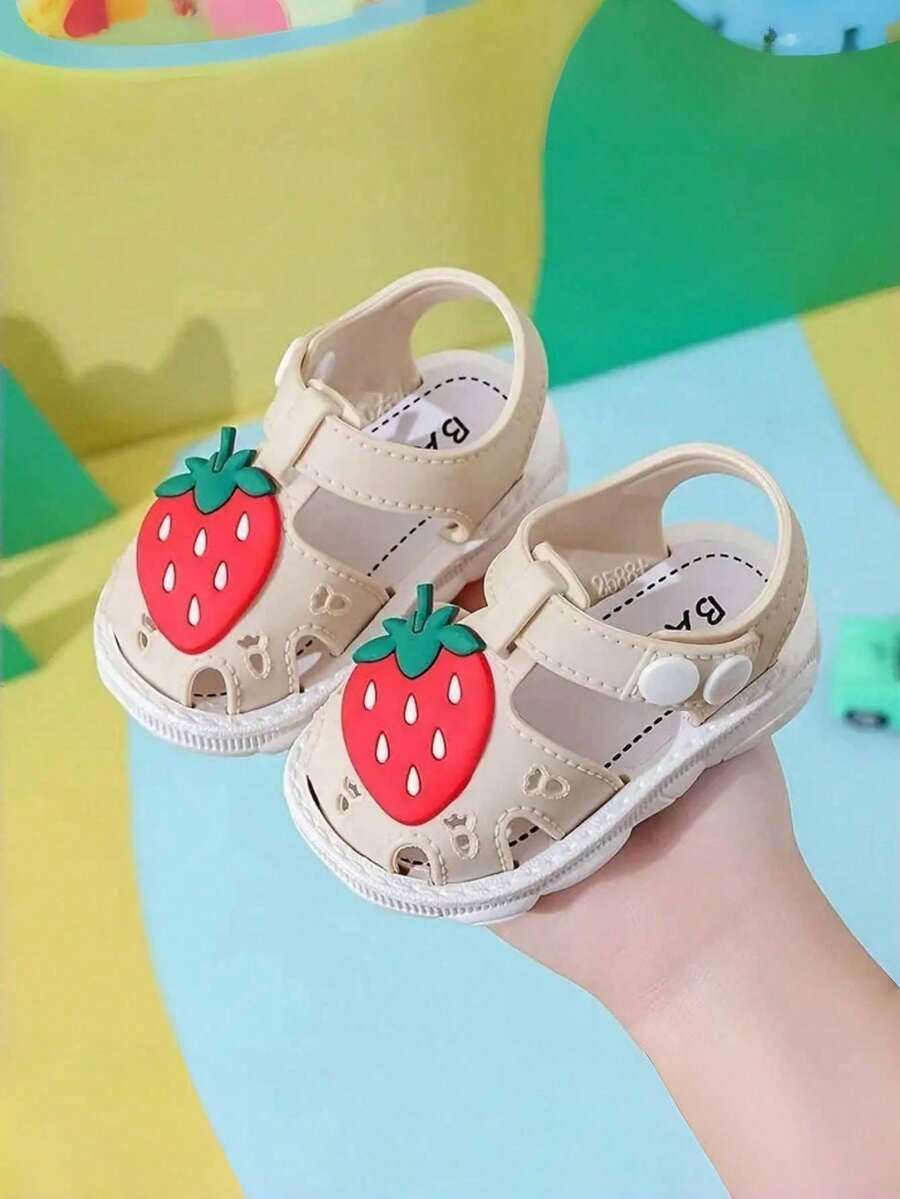 Korean Style Pearl Heart Girls Sandals, Fashionable Versatile Western Soft Bottom Sandals - White - View 1