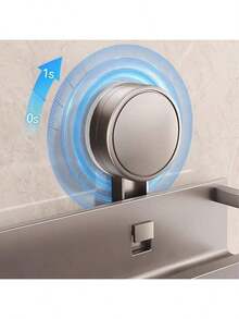 1 pieza Estantería de ducha montada en la pared a prueba de óxido con ventosas - Organizador de ducha flotante de gran resistencia con barra para toallas, estantería de almacenamiento para el baño que ahorra espacio para champú, jabón y accesorios - Multicolor - Ver 9