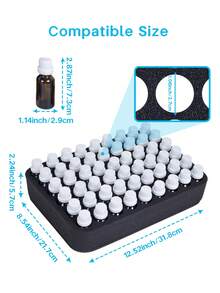 30/40/42/54/60 瓶装，带泡沫衬垫，可拆卸底部隔板，可容纳 30/40/42/54/60 瓶 15ml (0.5oz) 指甲油或精油（包括底油，不含底部隔板）。 - 彩色 - 查看 3