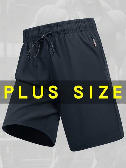 Plus Size Men's Loose CasualBermuda Shorts, Lightweight Workout Running Shorts, Summer, Plus Size Wide Leg Pants, Loose Shorts Men, Blue