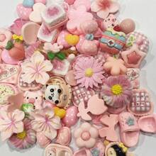 20pcs/Pack Random Cute Pendant Set, Mixed Blue Resin Flat Pendant, Suitable For DIY Crafts, Scrapbooking Decoration - Blue - View 17