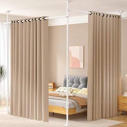 KCB Biombo Separador de EspaciosDivisor de Habitacion Biombos Separadores de Ambiente Mamparas Divisorias 1.2m-3m de Alto 1.6-3.2m de Ancho para Apartamentos Oficinas Dormitorios