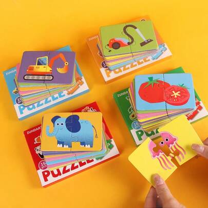 16pcs Montessori Puzzle DIY Set, Early Education Puzzle Toys, Interesting Early Education, Simple & Easy To Play, Puzzle Game, Puzzle Gift, Teaching Supplies, Classroom Supplies, Student Supplies, Stationery, School Supplies, Back To School Gift, Children's Birthday Gift