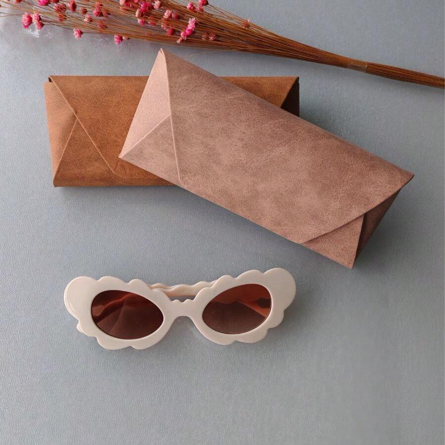 Girls' Fashion Glasses 2026 Cat-Eye With Cute Flowers Various Colors - 米色 - 查看 1