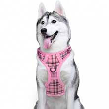 Arnés para perro transpirable y duradero, con anillos en D en la parte delantera y trasera, chaleco acolchado de tela Oxford para mascotas, a prueba de ahogo y escape - Rosa - Ver 3