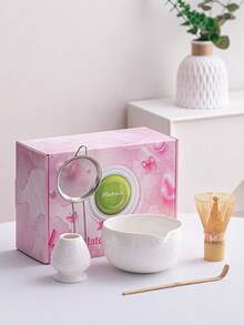 Bộ ấm trà Matcha Nhật Bản, màu hồng phấn, kiểu dáng nữ tính, men trong suốt, hộp quà tặng sang trọng, thích hợp làm quà tặng Giáng sinh, Ngày lễ tình nhân, Lễ Tạ ơn và các ngày lễ khác, quà tặng cho bạn gái, sinh nhật, sử dụng tại nhà và làm quà tặng. - Nhiều màu - Xem 9