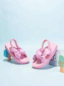 1 Pair Kids/Girls Solid Color Slippers, Cute & Versatile Non-Slip Durable Sole, Spring/Summer Sandals Essential For Vacation - Multicolor - View 7