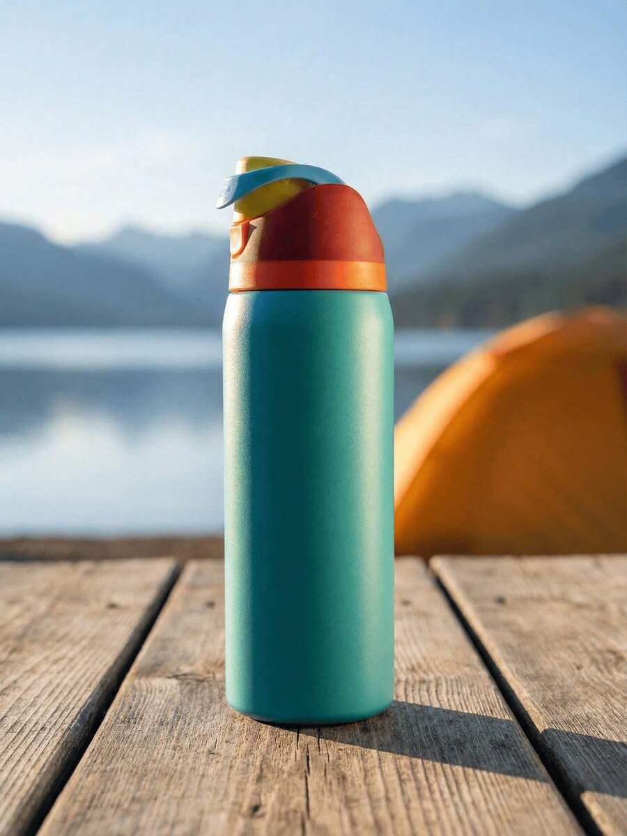 0walai Summer Sweetness Vacuum Flask With Straw 32oz,945ML, Cold And Hot Water Can Be Insulated, Beautiful Appearance, Exquisite Workmanship, Suitable For Camping, Work, Indoor Use,Suitable For Gift,Perfect For Valentine's Day,Birthday,Giving Day. - Màu xanh bạc hà - Xem 1