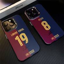 Fast EU Shipping (DE & ES)  Protective Case For IPhone17  S22-S26  Pedri GAVI F. DE JONG Barcelona Football Case For  A06 A05S A15 A16 A05 A71 A53 A14 A13 A12 A11 A03S A03 A02 A33 A34 A50 A32 A23 A20S A52 A51 Fashion Plating Metal Cool Creative  Brand Soft Silicone Case - 銀色 - 查看 1