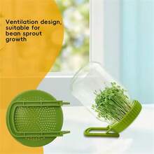 Sprouting Jar Lid With Stand, Easy Seed Germination Bean Sprout Growing Kit Sprouter - Multicolor - View 2