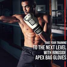 Thai Boxeo Kickboxing Muay Thai Guantes de Entrenamiento Sparring de Boxeo Guantes - Blanco/Negro - Ver 5