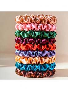 19-Piece Set Of Damage-Free Fine Hair Ties For Women - Multi-Color Mix And Match (Suitable For Blonde, Brown, And Red Hair) | Bohemian/Minimalist Elastic Hair Ties, Suitable For Ponytails, Buns, And Braids | Gentle Hair Accessories For Fine Hair, Bulk Hair Accessory Gifts - Multicolor - View 11