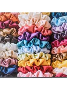 19-Piece Set Of Damage-Free Fine Hair Ties For Women - Multi-Color Mix And Match (Suitable For Blonde, Brown, And Red Hair) | Bohemian/Minimalist Elastic Hair Ties, Suitable For Ponytails, Buns, And Braids | Gentle Hair Accessories For Fine Hair, Bulk Hair Accessory Gifts - Multicolor - View 12