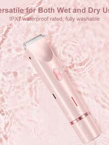 双头剃毛器，二合一女士电动剃毛器，带限位梳的比基尼修剪器，温和清洁毛发修剪器，适用于面部、手臂、大腿和身体剃毛，紫色，母亲节礼物，USB充电，400毫安时电池 - 多色 - 查看 3