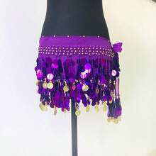 肚皮舞亮片流苏裙，时尚肚皮舞腰裙 - 彩色 - 查看 34