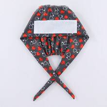 1pc Fashionable Printed Design Surgical Cap, Nurse Cap, Nursing Accessory, Anti-Bacterial & Dust-Proof, Unisex Design With Adjustable Strap, Sweatband, Suitable For Doctors, Nurses, Beauty Salon, Chefs, Waiters, Veterinarians, Housekeepers, Featuring Cosmic Element Polyester Printing, Suitable For Medical, Office, Home Use All Year Round - Multicolor - View 11