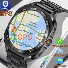 SENBONO 2026 新款 1.46 英寸 GPS 智能手表，支持无线通话同步、短信提醒、GPS L1+L5 双频定位、指南针、海拔高度、气压显示、3D 动态表盘、800mAh 大容量电池，内置 100 多种运动模式，适用于 iOS 和安卓手机，男女户外运动爱好者均可佩戴。 - 黑色 - 查看 2