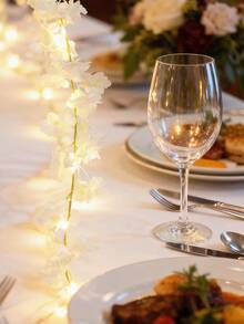 2/1串浪漫花朵灯，20颗LED电池供电仙女灯，适用于卧室、阳台、生日、婚礼、派对、室内外装饰、人造植物、人造花、春季装饰、家居装饰 - 彩色 - 查看 9