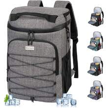 Cooler Backpack Insulated Leak Proof 30 Cans For Men Women,Waterproof Soft Cooler Bag,Lightweight Ice Chest Lunch Backpack For Beach Camping Picnic Travel Worksite Fishing,40870181 - 綠色 - 查看 5