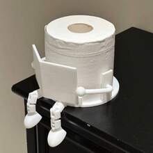 1 件趣味厕纸架、阅读伴侣厕纸架装饰、玩具小雕像 - 实用且富有艺术感的可移动关节设计，适用于办公室、家庭浴室或任何卫生间 - 彩色 - 查看 5